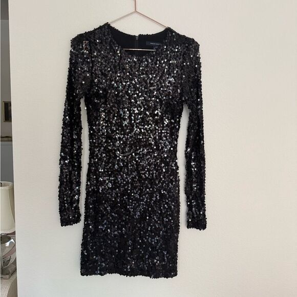 FRENCH CONNECTION Sequin Sheath Mini Dress 6 - Picture 8 of 8